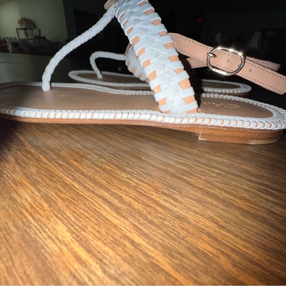 Chanel white and light beige braided flats. - Picture 2 of 4